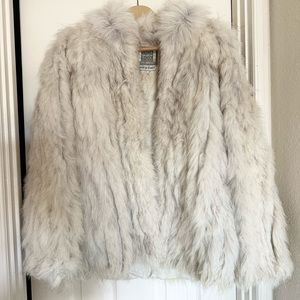 SAGA FOX | Vintage White Fox Fur Coat / 100% Authentic / sz M